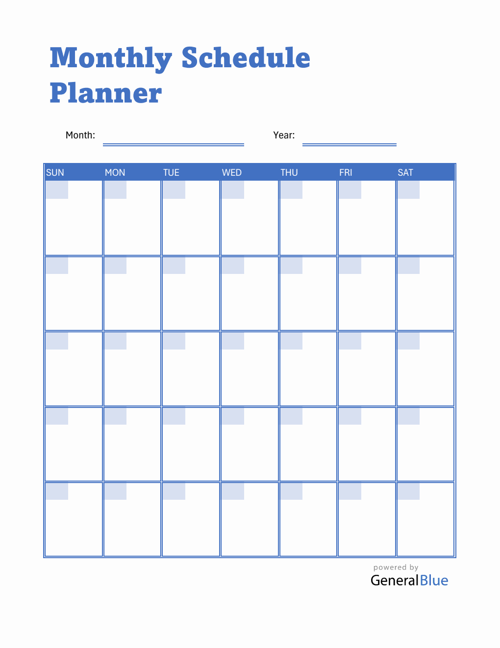 Downloadable At-a-Glance Monthly Planner (Excel)