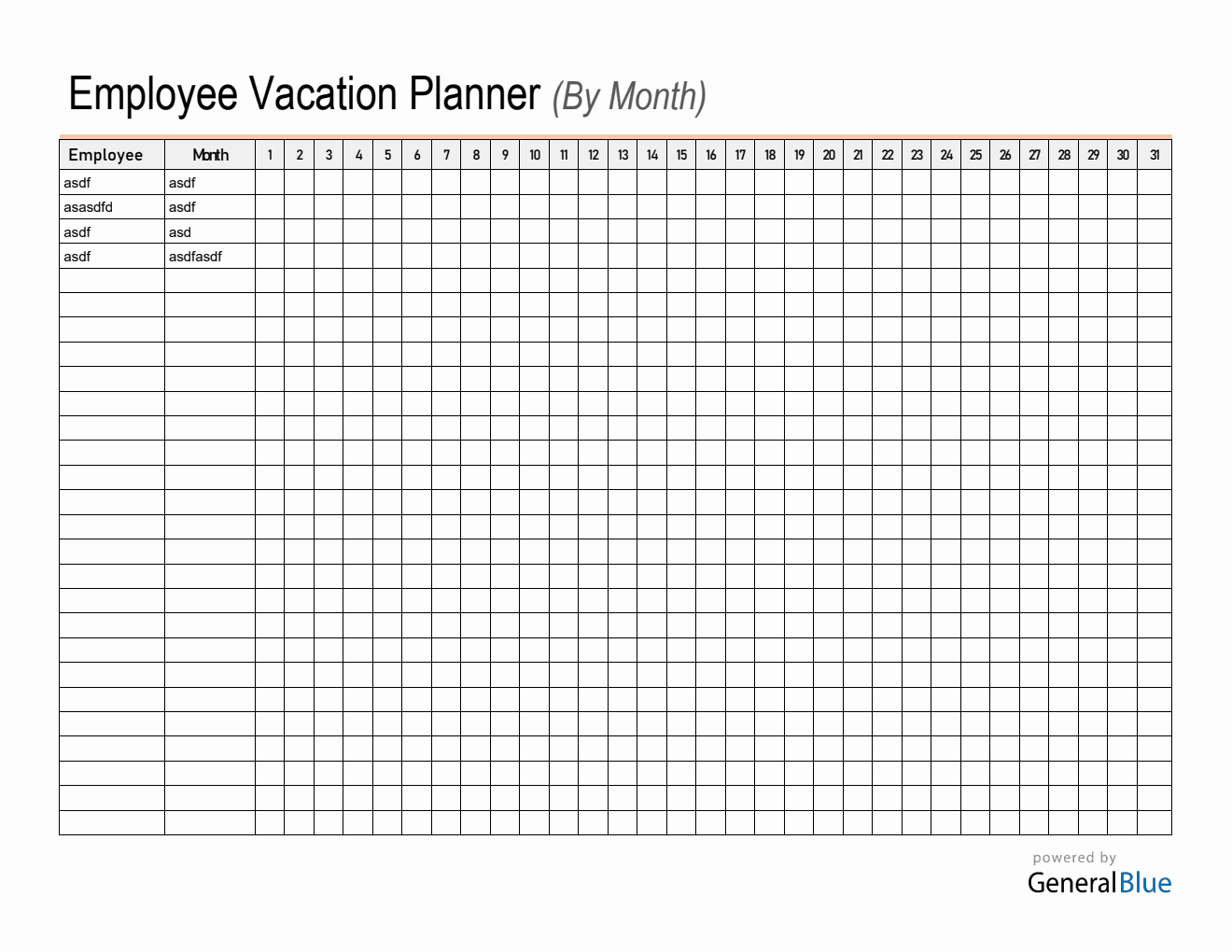Free Employee Leave Tracker - Easy to Customize in PDF