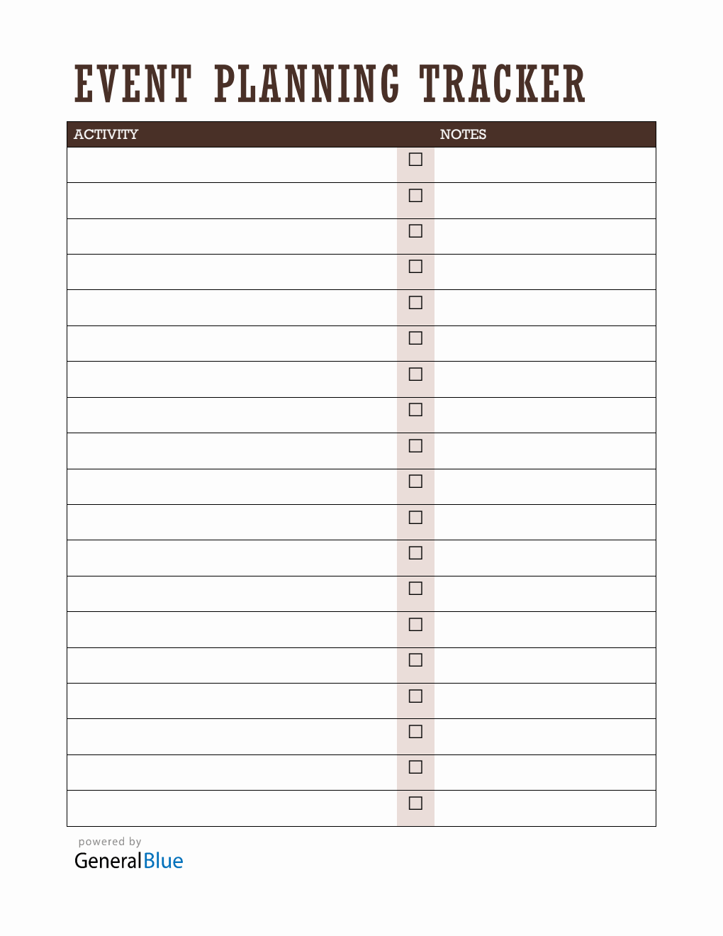 Event Planning PDF - Free Editable Template