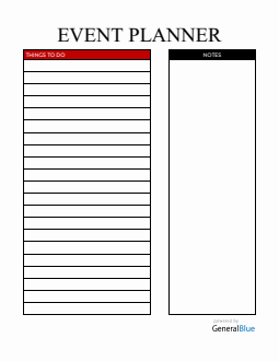 Free Event Planner - Customizable Word Template