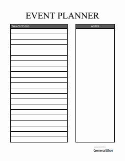 Event Planning PDF - Free Customizable Template