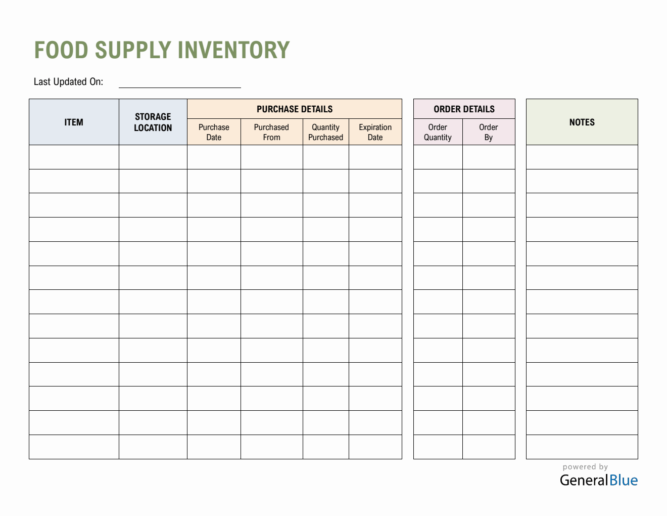  Food Supply Inventory Sheet (PDF)