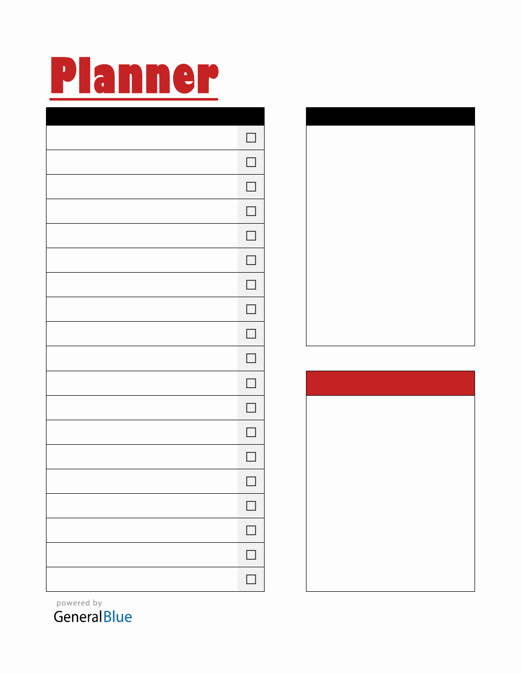 Activity Tracker with Checklist (Customizable in PDF)