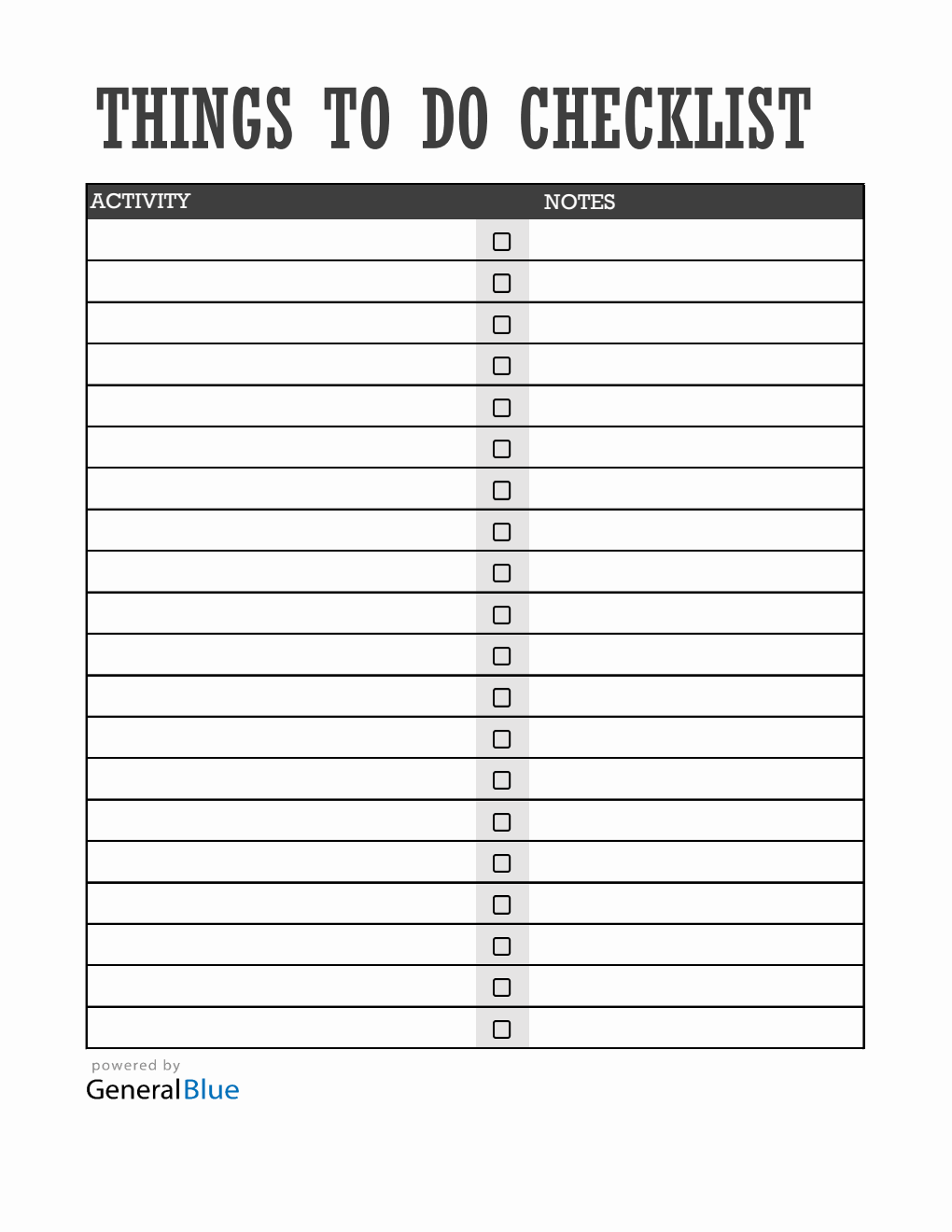 Free To Do List Template - Printable in Excel