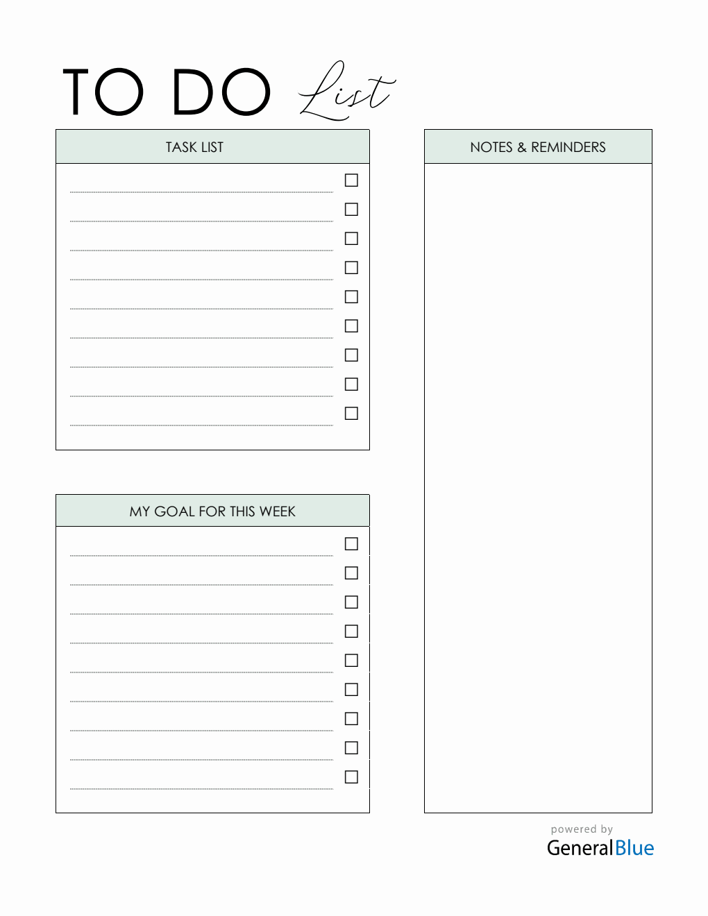 Free Downloadable To Do List Template (Word Version)