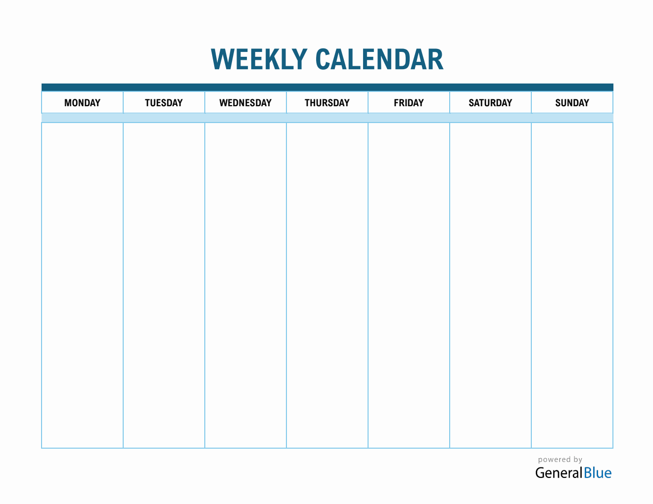 Week At A Glance PDF Planner (Landscape)