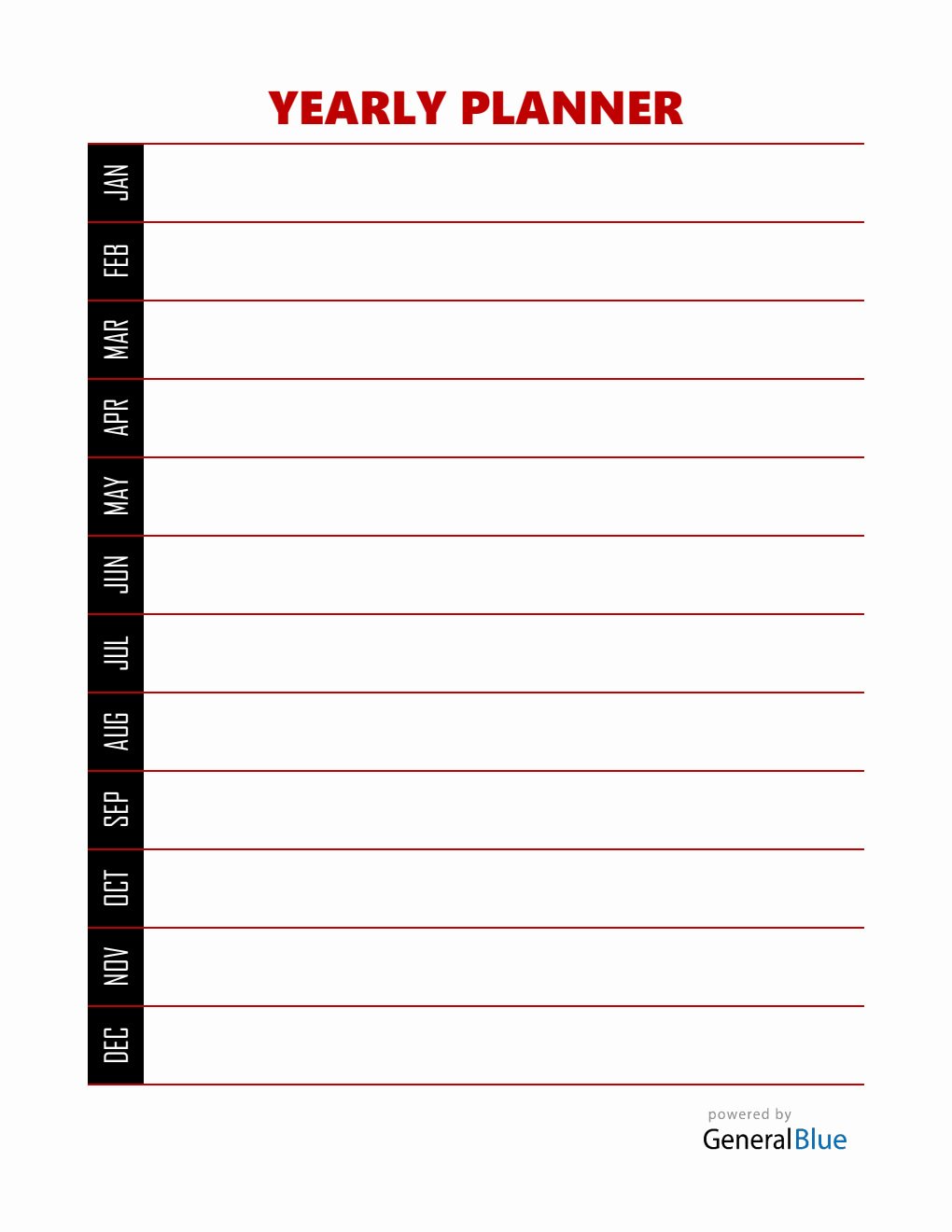 Free Yearly Planner PDF (Streamlined)